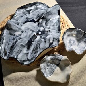 Black Diamond Ceramic Charcuterie Set (Sold)